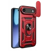 Newface Apple iPhone 17 Air Pars Lens Yüzüklü Silikon - Kırmızı