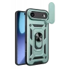 Newface Apple iPhone 17 Air Pars Lens Yüzüklü Silikon - Yeşil