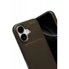 Newface Apple iPhone 17 Auto Focus Karbon Kapak - Kahverengi