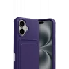 Newface Apple iPhone 17 Kelvin Kartvizitli Silikon - Derin Mor
