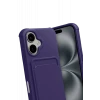 Newface Apple iPhone 17 Kelvin Kartvizitli Silikon - Derin Mor