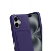 Newface Apple iPhone 17 Kelvin Kartvizitli Silikon - Derin Mor