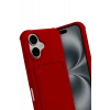 Newface Apple iPhone 17 Kelvin Kartvizitli Silikon - Kırmızı