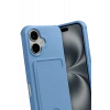 Newface Apple iPhone 17 Kelvin Kartvizitli Silikon - Mavi