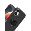 Newface Apple iPhone 17 Montreal Yüzüklü Silikon Kapak - Siyah