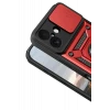 Newface Apple iPhone 17 Pars Lens Yüzüklü Silikon - Kırmızı