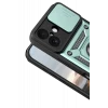 Newface Apple iPhone 17 Pars Lens Yüzüklü Silikon - Yeşil