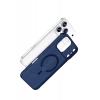 Newface Apple iPhone 17 Pro Combo Sert Şeffaf Magsafe Kapak - Mavi