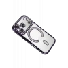 Newface Apple iPhone 17 Pro Joke Simli Magneticsafe Kılıf - Derin Mor
