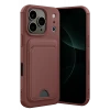 Newface Apple iPhone 17 Pro Kelvin Kartvizitli Silikon - Bordo