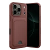 Newface Apple iPhone 17 Pro Kelvin Kartvizitli Silikon - Bordo