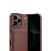 Newface Apple iPhone 17 Pro Kelvin Kartvizitli Silikon - Bordo