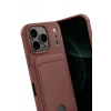 Newface Apple iPhone 17 Pro Kelvin Kartvizitli Silikon - Bordo