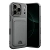 Newface Apple iPhone 17 Pro Kelvin Kartvizitli Silikon - Gri
