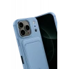 Newface Apple iPhone 17 Pro Kelvin Kartvizitli Silikon - Mavi