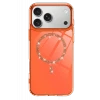 Newface Apple iPhone 17 Pro Live Diamond Magsafe Kapak - Turuncu