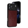 Newface Apple iPhone 17 Pro Max Aras Deri Kapak - Bordo