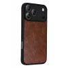 Newface Apple iPhone 17 Pro Max Aras Deri Kapak - Taba