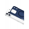 Newface Apple iPhone 17 Pro Max Combo Sert Şeffaf Magsafe Kapak - Mavi