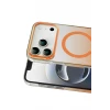 Newface Apple iPhone 17 Pro Max Glossy Magsafe Kapak - Turuncu