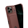 Newface Apple iPhone 17 Pro Max Kelvin Kartvizitli Silikon - Bordo