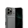 Newface Apple iPhone 17 Pro Max Kelvin Kartvizitli Silikon - Gri