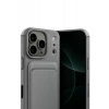 Newface Apple iPhone 17 Pro Max Kelvin Kartvizitli Silikon - Gri