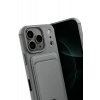 Newface Apple iPhone 17 Pro Max Kelvin Kartvizitli Silikon - Gri