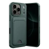 Newface Apple iPhone 17 Pro Max Kelvin Kartvizitli Silikon - Koyu Yeşil