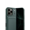 Newface Apple iPhone 17 Pro Max Kelvin Kartvizitli Silikon - Koyu Yeşil