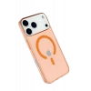 Newface Apple iPhone 17 Pro Max Kılıf Pc Real Magsafe Kapak - Turuncu