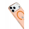 Newface Apple iPhone 17 Pro Max Kılıf Pc Real Magsafe Kapak - Turuncu