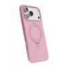 Newface Apple iPhone 17 Pro Regal Magsafe Standlı Kapak - Açık Pembe