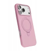Newface Apple iPhone 17 Pro Regal Magsafe Standlı Kapak - Açık Pembe