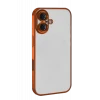 Newface Apple iPhone 17 Razer Lensli Silikon - Turuncu