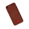 Newface Apple iPhone 7 Kılıf Kelvin Kartvizitli Silikon - Bordo