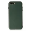 Newface Apple iPhone 7 Plus Kılıf Coco Deri Silikon Kapak - Yeşil