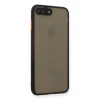 Newface Apple iPhone 7 Plus Kılıf Montreal Silikon Kapak - Siyah