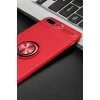 Newface Apple iPhone 7 Plus Kılıf Range Yüzüklü Silikon - Kırmızı