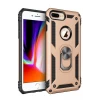 Newface Apple iPhone 7 Plus Kılıf Sofya Yüzüklü Silikon Kapak - Gold
