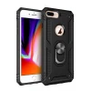 Newface Apple iPhone 7 Plus Kılıf Sofya Yüzüklü Silikon Kapak - Siyah