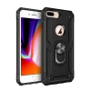 Newface Apple iPhone 7 Plus Kılıf Sofya Yüzüklü Silikon Kapak - Siyah