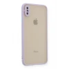 Newface Apple iPhone X Kılıf Montreal Silikon Kapak - Mor