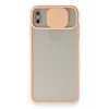 Newface Apple iPhone X Kılıf Palm Buzlu Kamera Sürgülü Silikon - Pembe