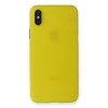 Newface Apple iPhone X Kılıf PP Ultra İnce Kapak - Sarı