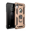 Newface Apple iPhone XR Kılıf Sofya Yüzüklü Silikon Kapak - Gold