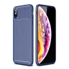 Newface Apple iPhone XS Max Kılıf Auto Focus Karbon Kapak - Lacivert