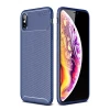 Newface Apple iPhone XS Max Kılıf Auto Focus Karbon Kapak - Lacivert