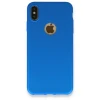 Newface Apple iPhone XS Max Kılıf First Silikon - Mavi