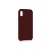 Newface Apple iPhone XS Max Kılıf Lansman Legant Silikon - Bordo